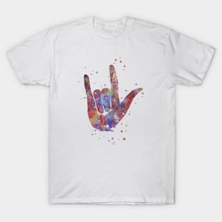 Symbol love, ASL sign language T-Shirt